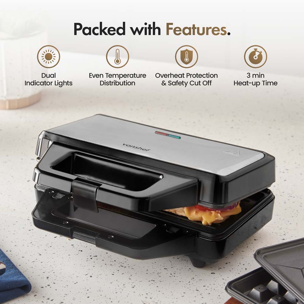 Toastie Maker, Waffle Maker & Panini Grill - image 3