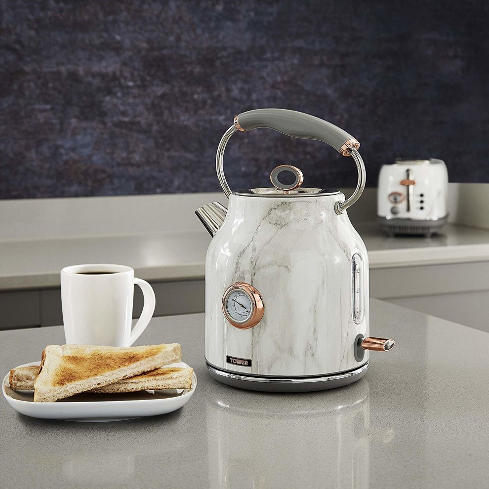 Tower Bottega Stainless Steel 1.7 Litre Kettle Marble - image 3