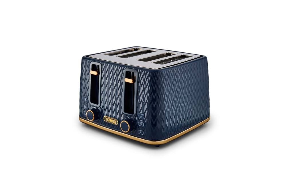 Tower Empire Kettle & 4 Slice Toaster Midnight Blue - image 3