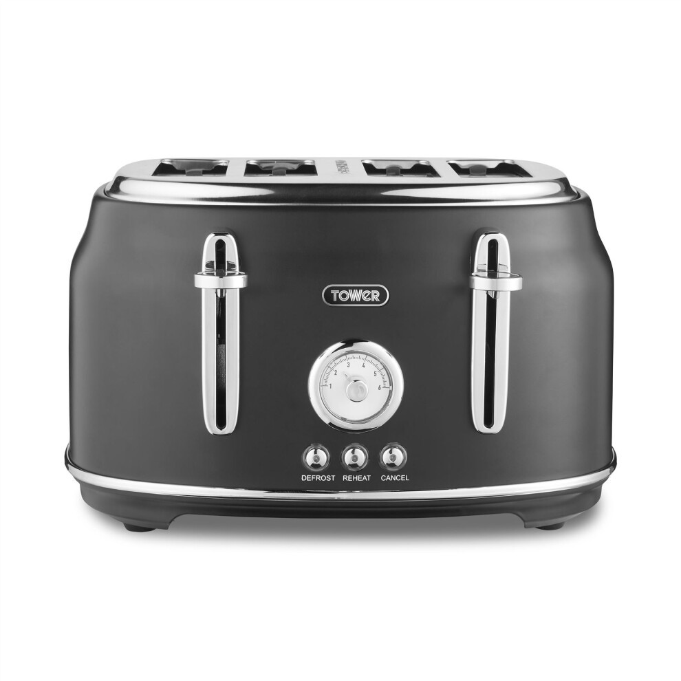 Tower Renaissance EEJB176 Black 20L Microwave with 4 Slice Toaster and 1.7L Kettle Set - image 4