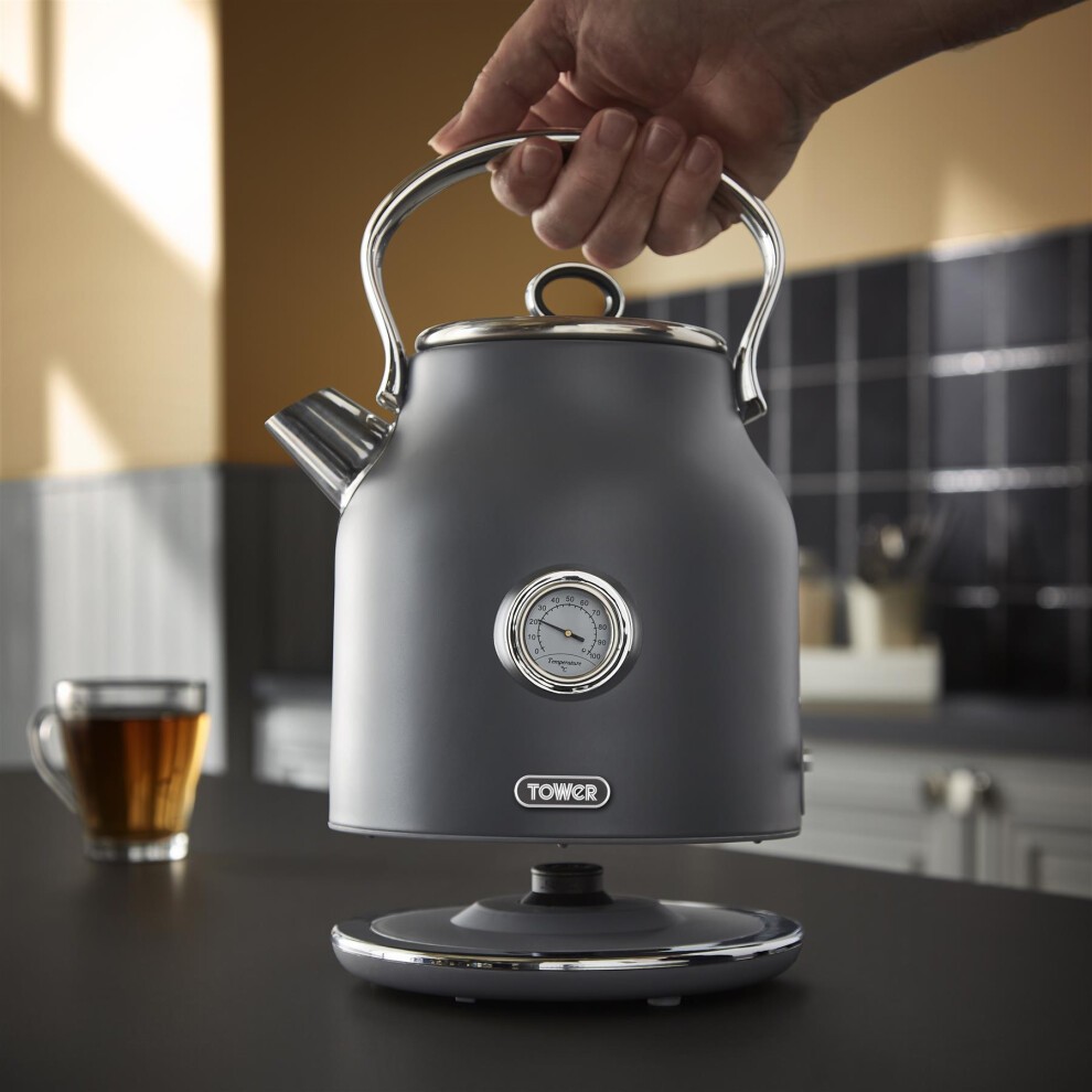 Tower Renaissance EEJB188 Grey Kettle 1.7L and 4 Slice Toaster Set - image 5