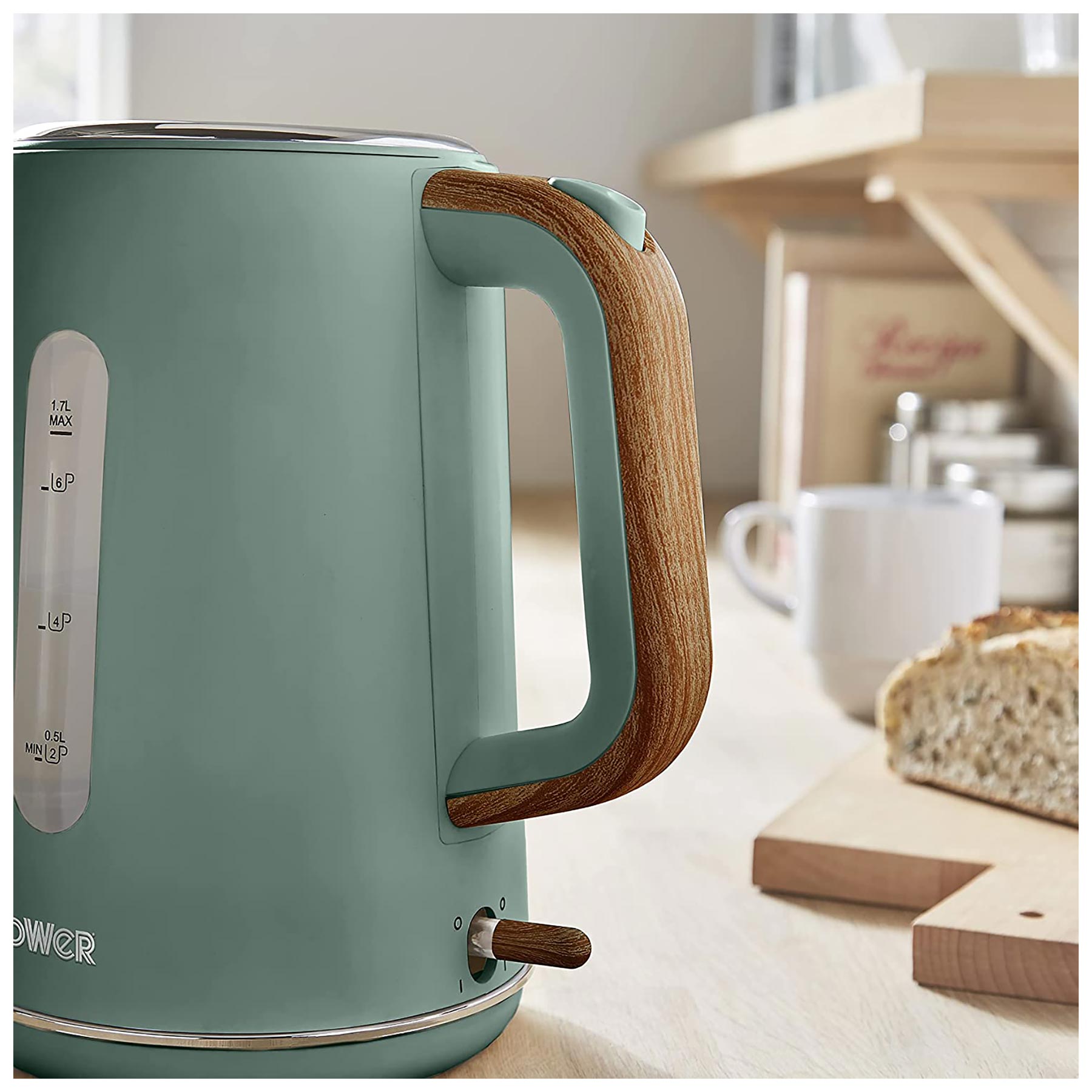 Tower Scandi 3KW 1.7 Litre Rapid Boil Kettle Green - image 5