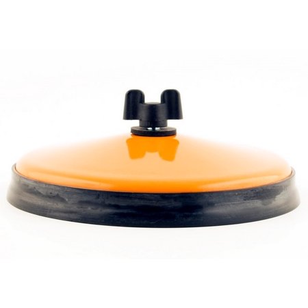 Orange plastic air box cover with a black rubber base and a central mounting point, designed for Honda CR80 (1986-2002) and CR85 (2003-2007) models by Twin Air.