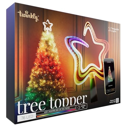 Twinkly 76 RGBW LED Smart Light Star Tree Topper - image 2