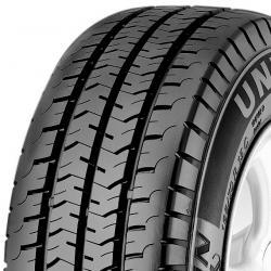 Black tire with a tread pattern designed for wet conditions, featuring the Uniroyal logo and specifications: 205/65 R15 99T RF.