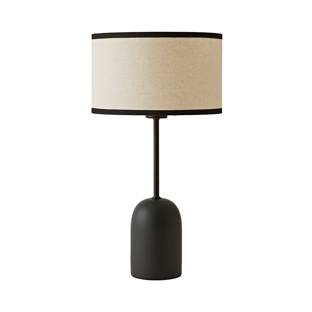 Value lights Kaiden Dome Table Lamp with Black Trim Linen Shade - image 4