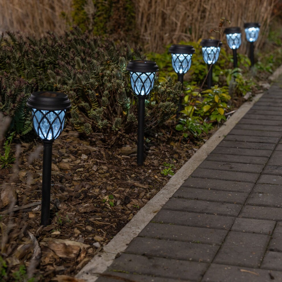 ValueLight Set of 6 Diamond Black Outdoor Solar Spike Light - image 2