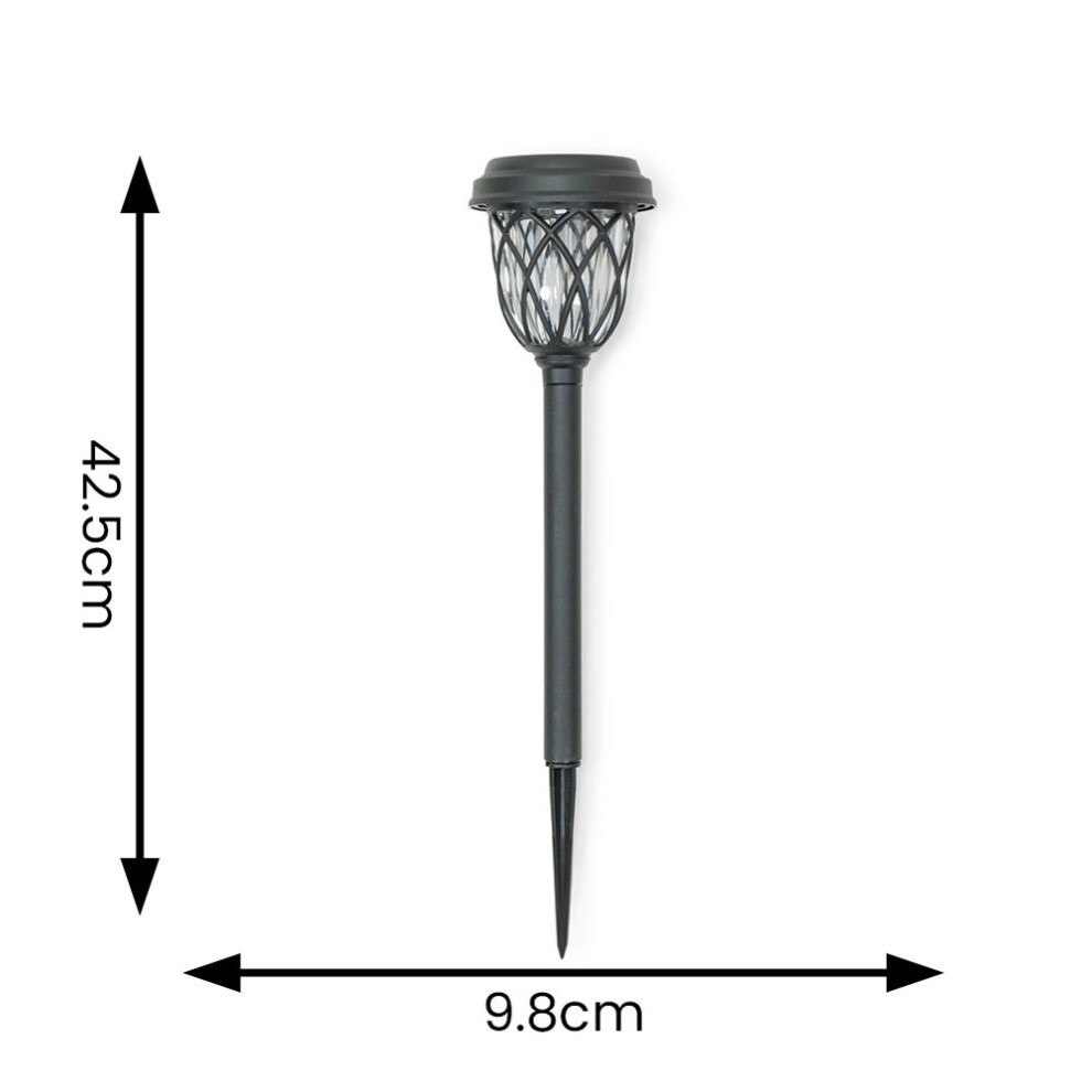 ValueLight Set of 6 Diamond Black Outdoor Solar Spike Light - image 4
