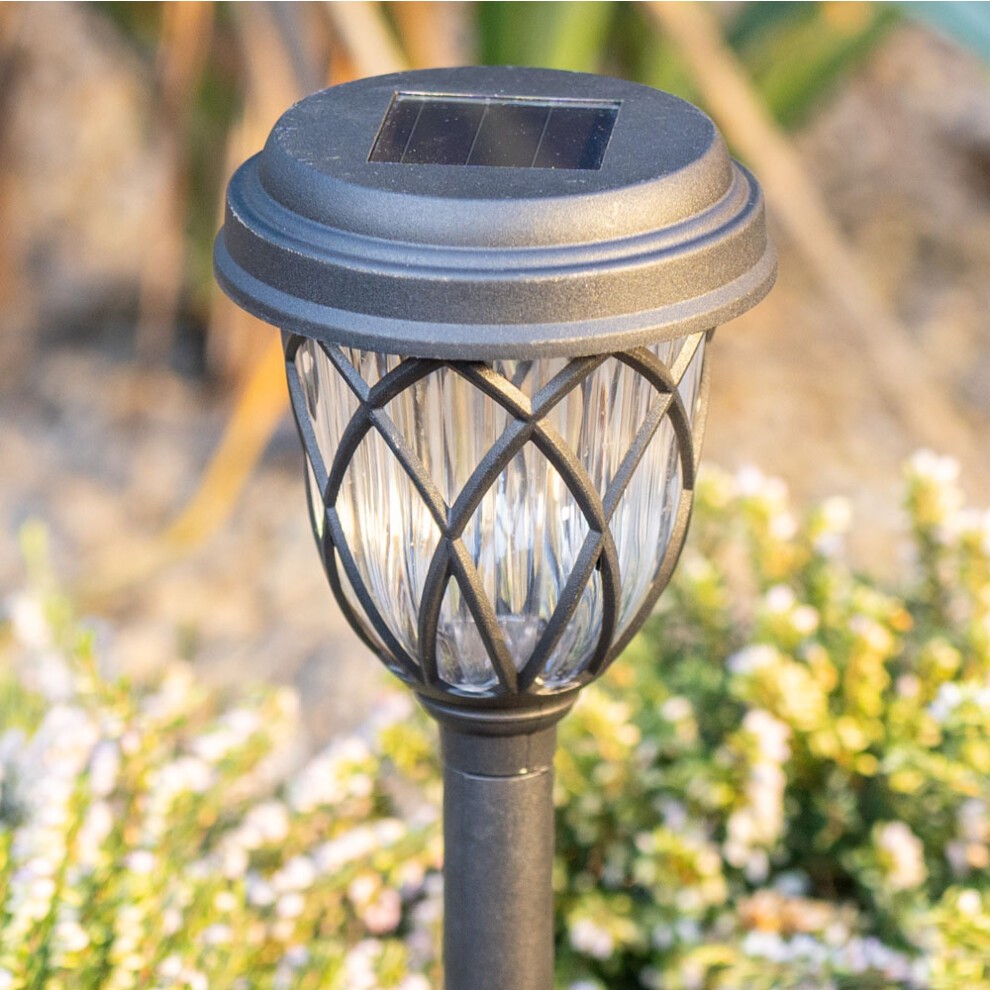 ValueLight Set of 6 Diamond Black Outdoor Solar Spike Light - image 5