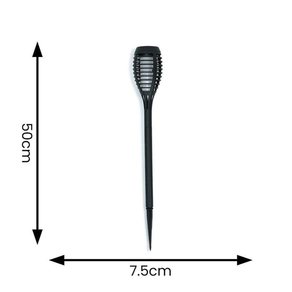 ValueLight Set of 6 Flame Effect Black Outdoor Solar Spike Light - image 4