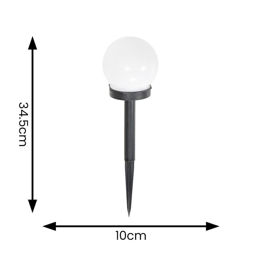 ValueLights 3 Pack Frosted Globe Solar Outdoor Spike Light - image 3