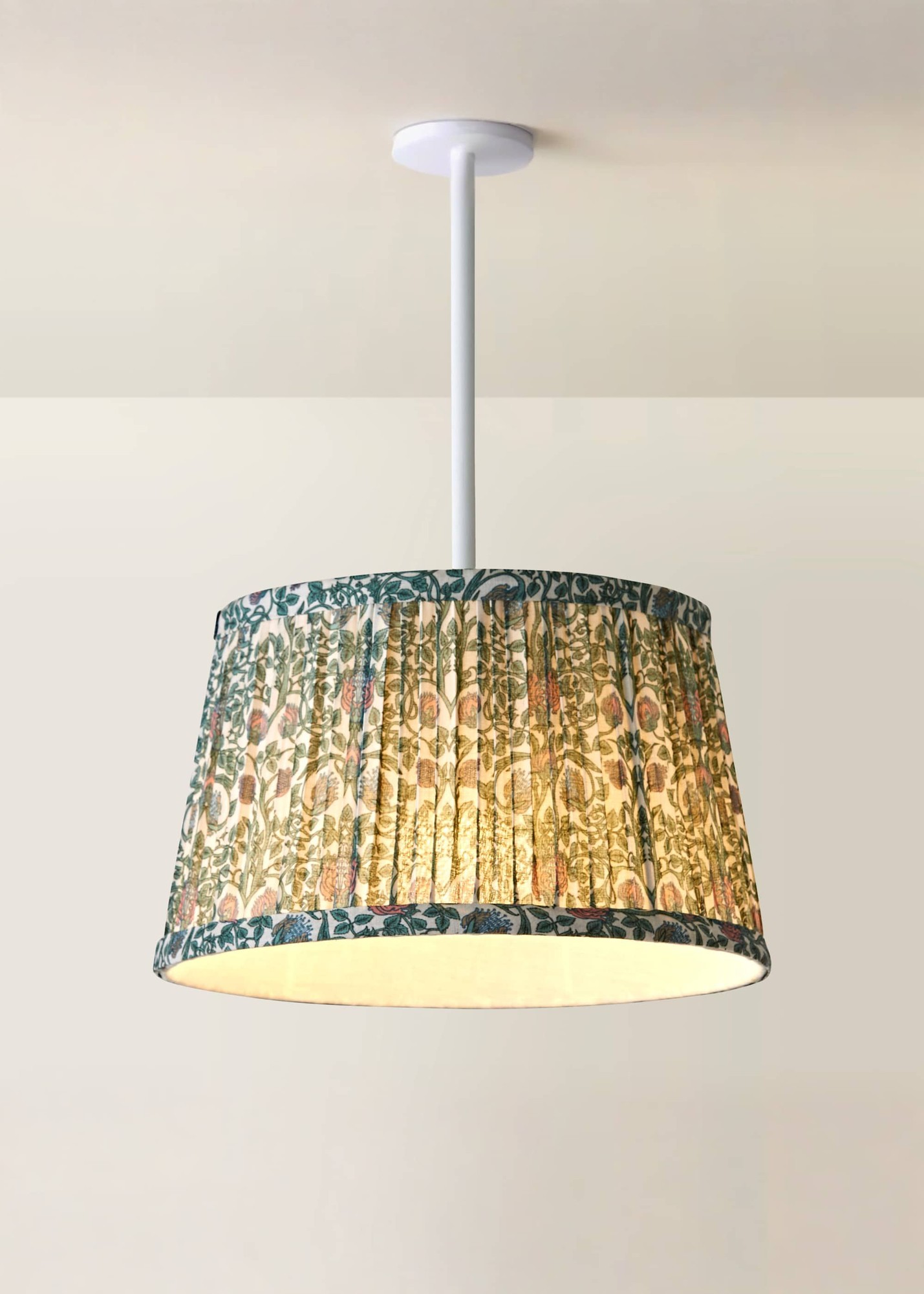 ValueLights Abel Floral Pleated Small Tapered Lamp Shade - image 3