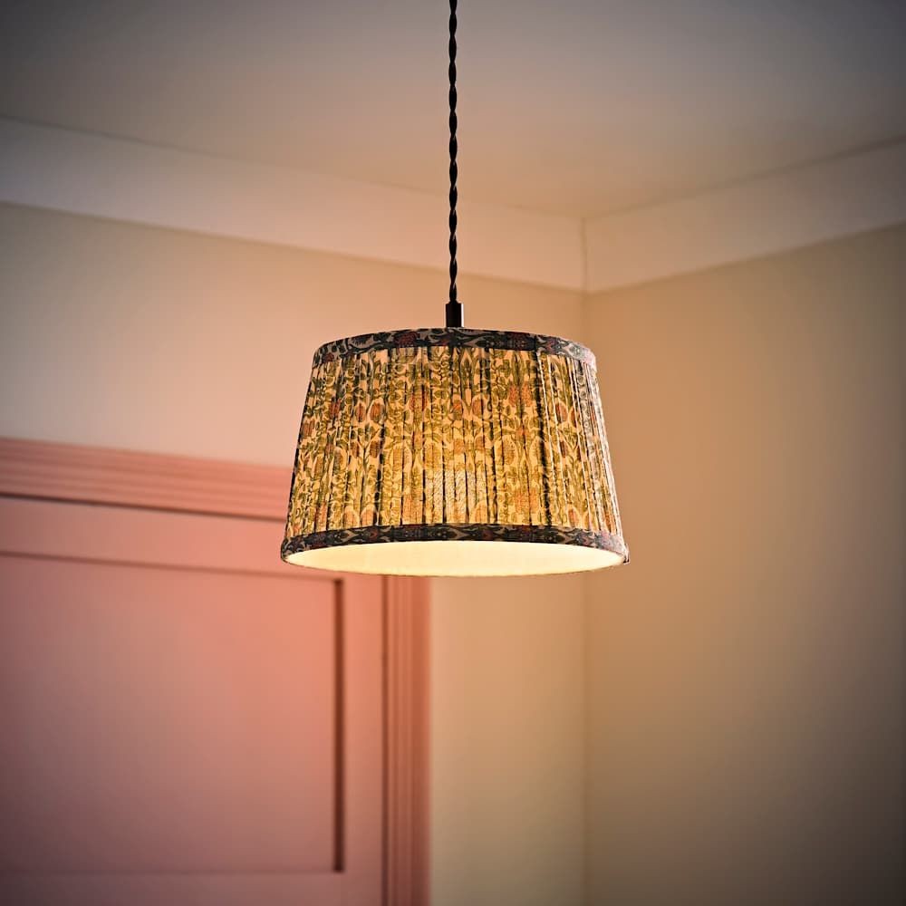 ValueLights Abel Floral Pleated Small Tapered Lamp Shade - image 4