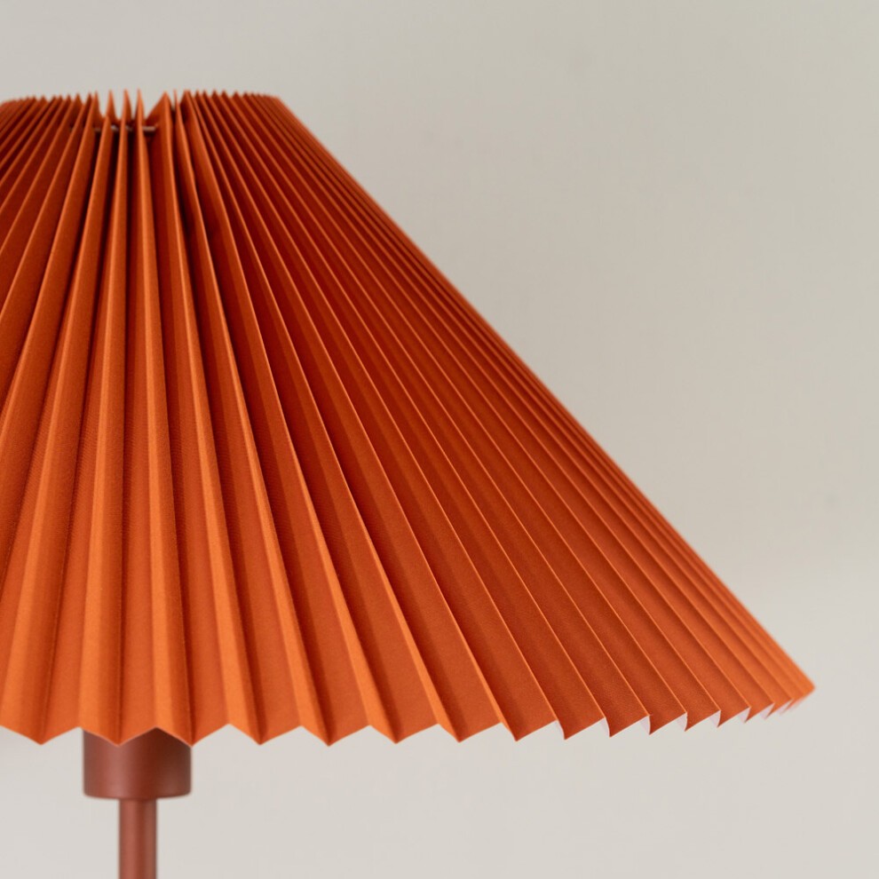 ValueLights Akira Burnt Orange Pleated Shade LED Floor Lamp - image 2