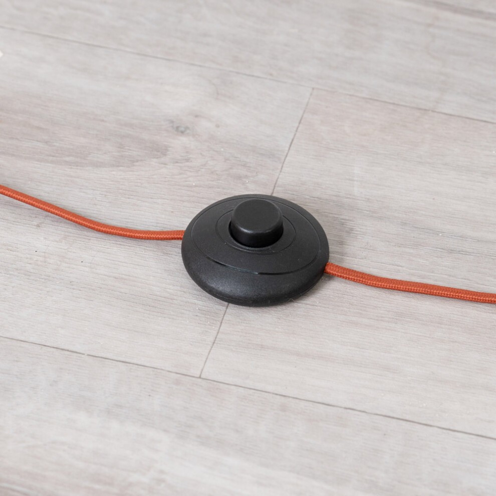 ValueLights Akira Burnt Orange Pleated Shade LED Floor Lamp - image 4