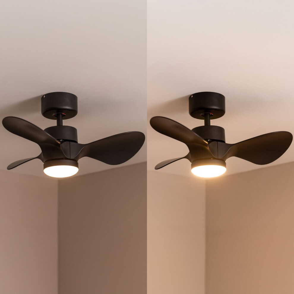ValueLights Black 24 inch Integrated LED Ceiling Fan with Remote Control - image 3