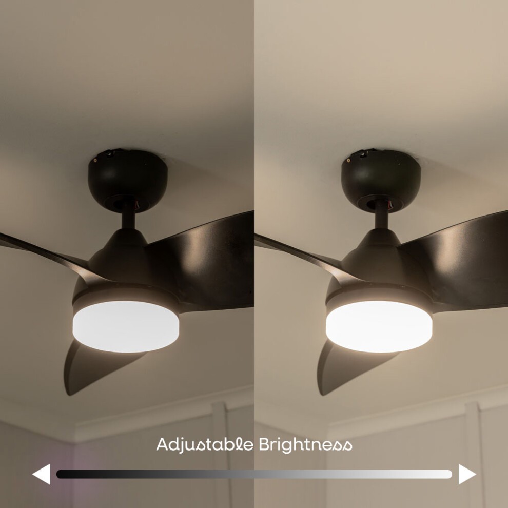 ValueLights Black 36 inch Integrated LED Ceiling Fan with Remote Control - image 3