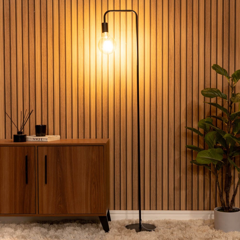 ValueLights Bronx Black Metal LED Floor Lamp - image 5