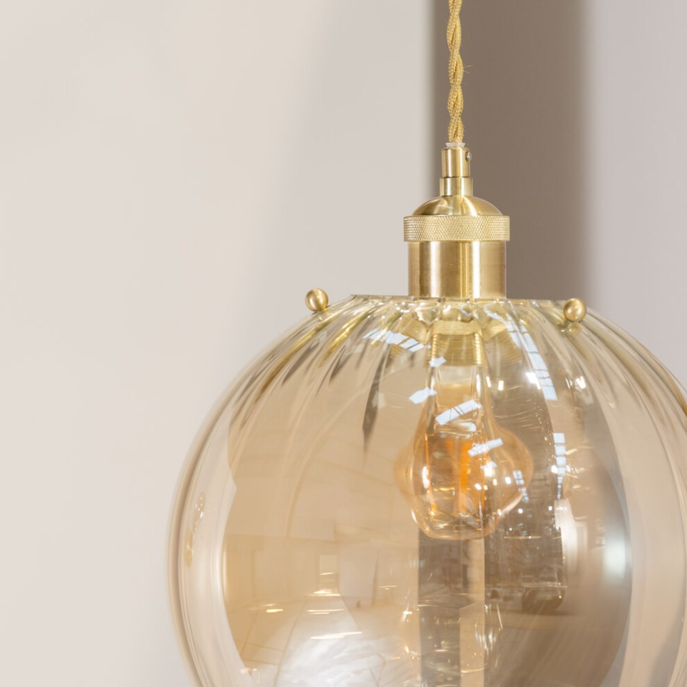 ValueLights Chessy Ribbed Globe Pendant Shade - image 2