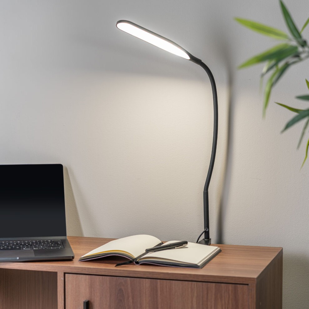 ValueLights Daylight Black Clamp LED Desk Lamp - image 5