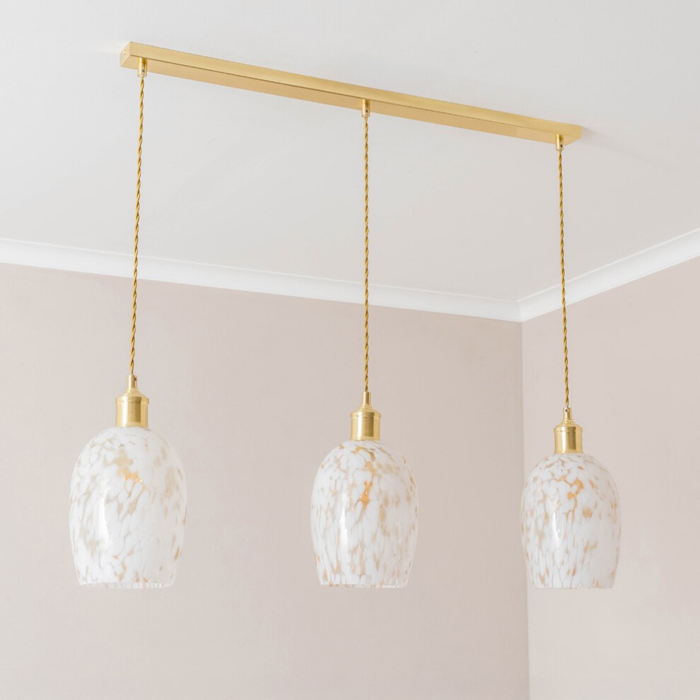ValueLights India Confetti Gold Glass 3 Drop Bar Ceiling Pendant Light - image 2