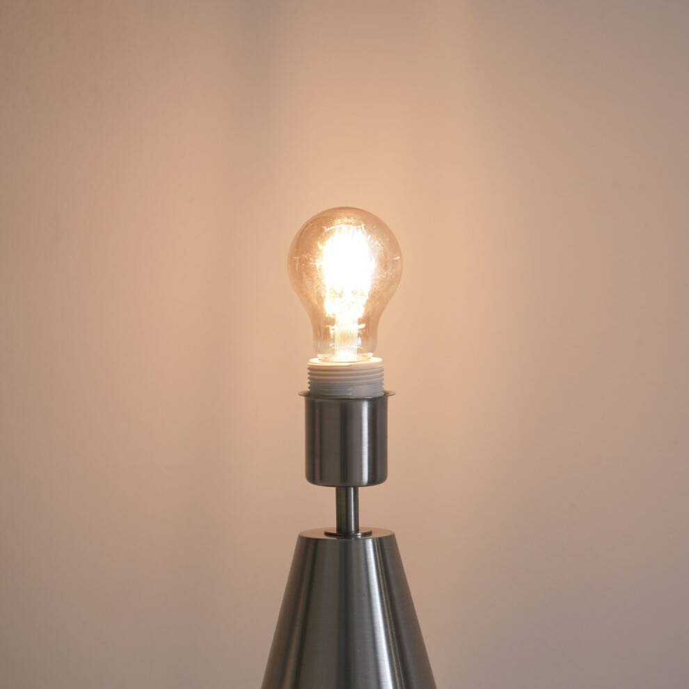 ValueLights Jax Cream Boucle Shade Brushed Chrome Touch LED Table Lamp - image 2