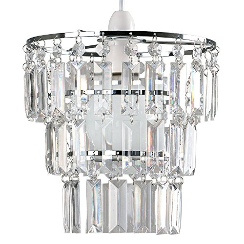 ValueLights Kelsks Clear Jewel Droplet Ceiling Lamp Shade - image 3