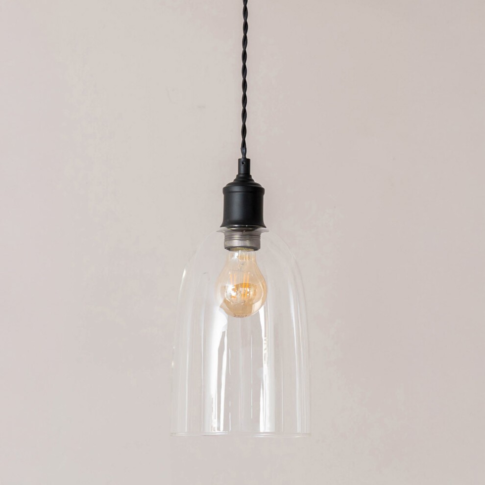 ValueLights Kira Matte Black Glass 3 Drop Bar Ceiling Pendant Light - image 4