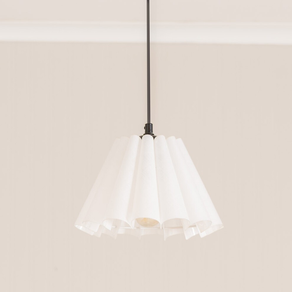 ValueLights Lauren White Pleated Scallop Lamp Shade 16cm - image 2