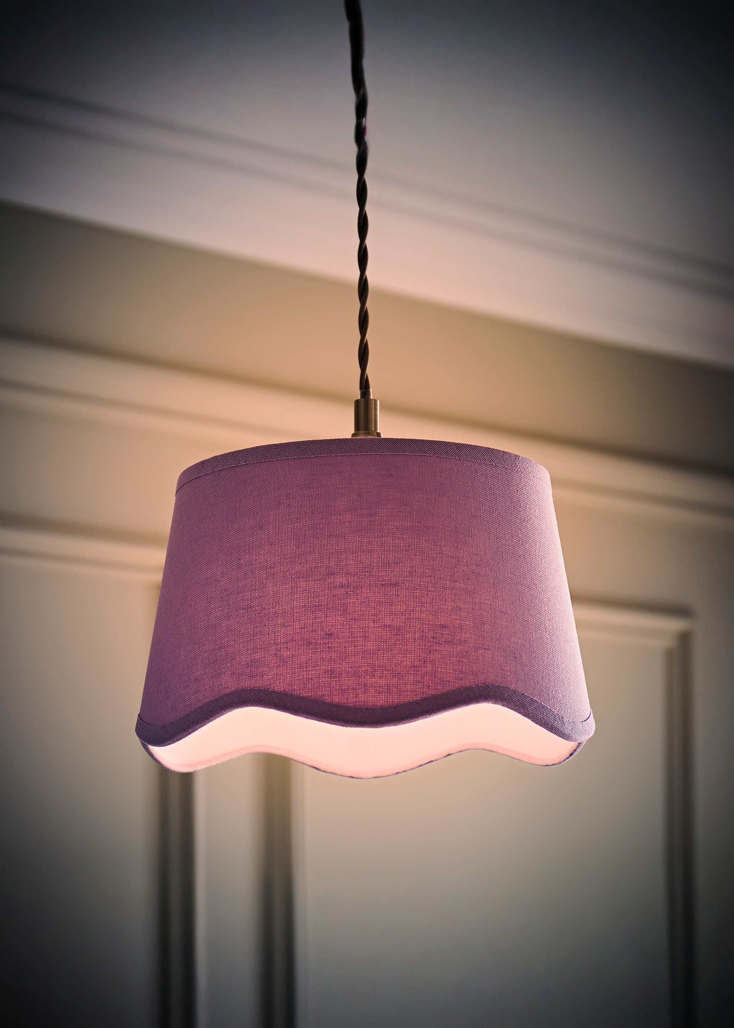 ValueLights Mabel Lilac Scallop Edge Linen Small Lamp Shade - image 3