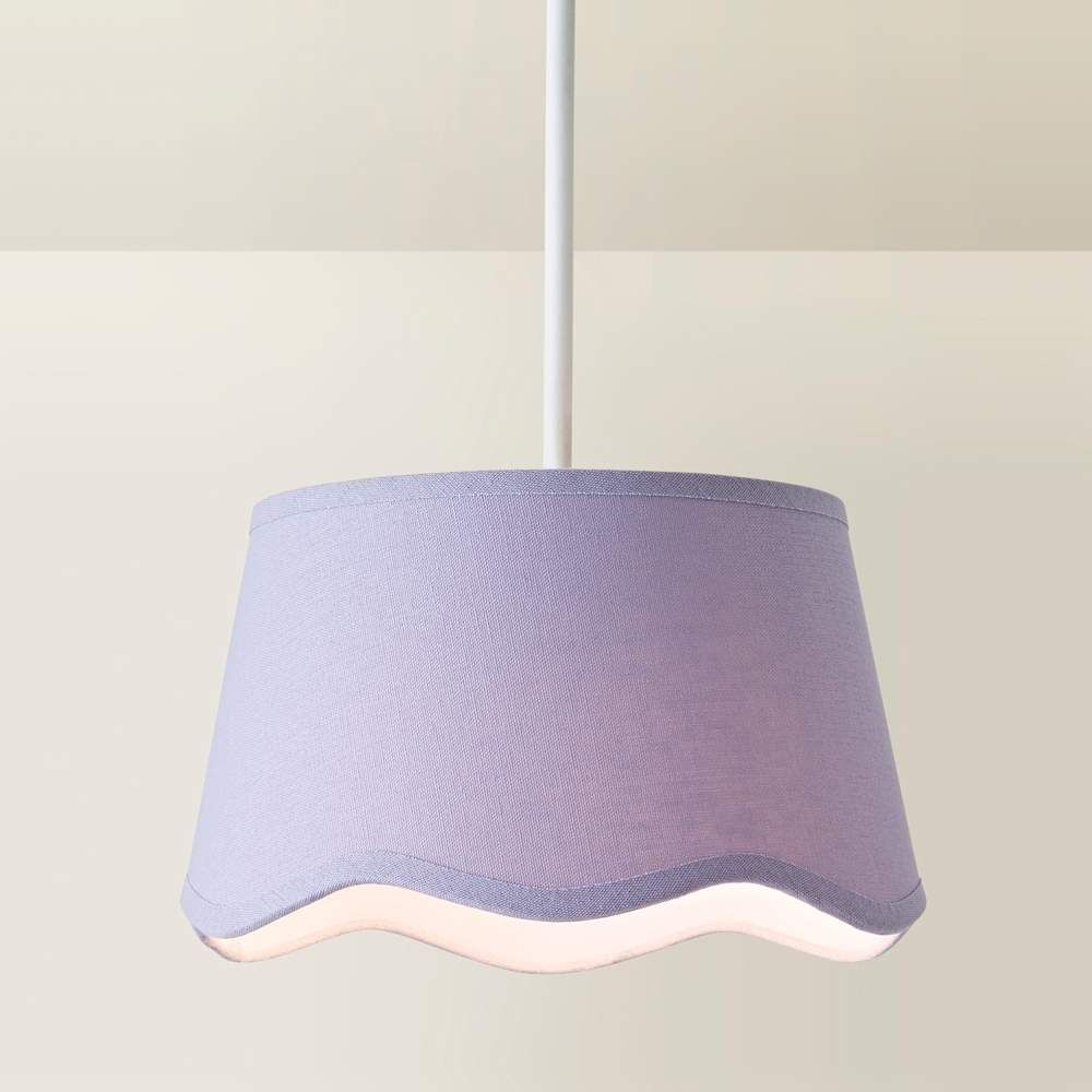 ValueLights Mabel Lilac Scallop Edge Linen Small Lamp Shade - image 4