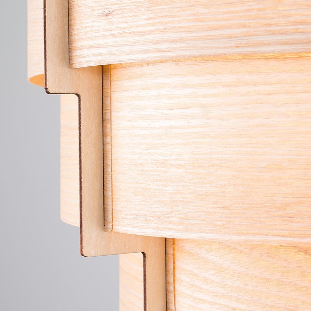 ValueLights Persia Veneer Wood Stepped Lamp Shade - image 5