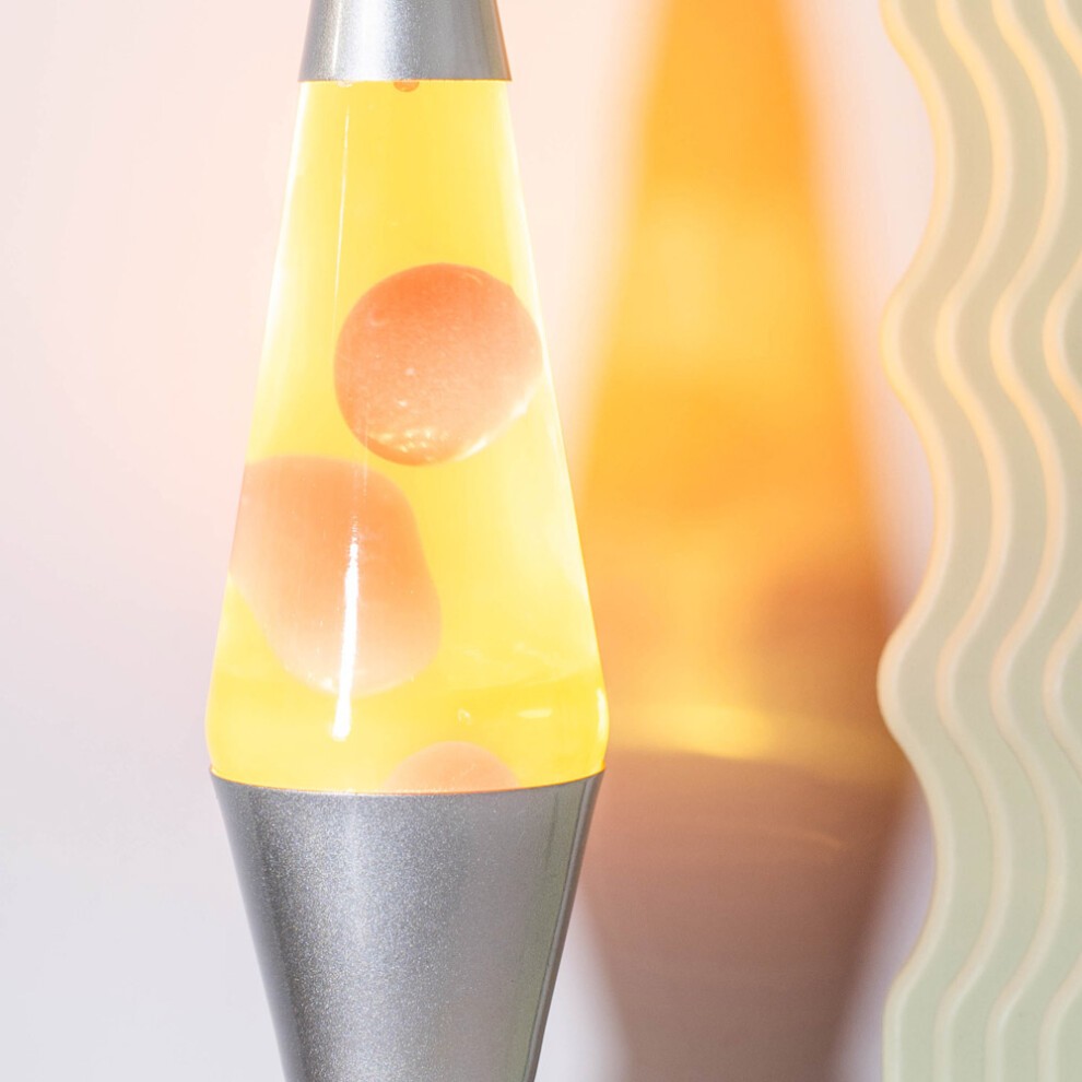 ValueLights Razzo Yellow and Red with Silver Base Retro Lava LED Table Lamp - image 2