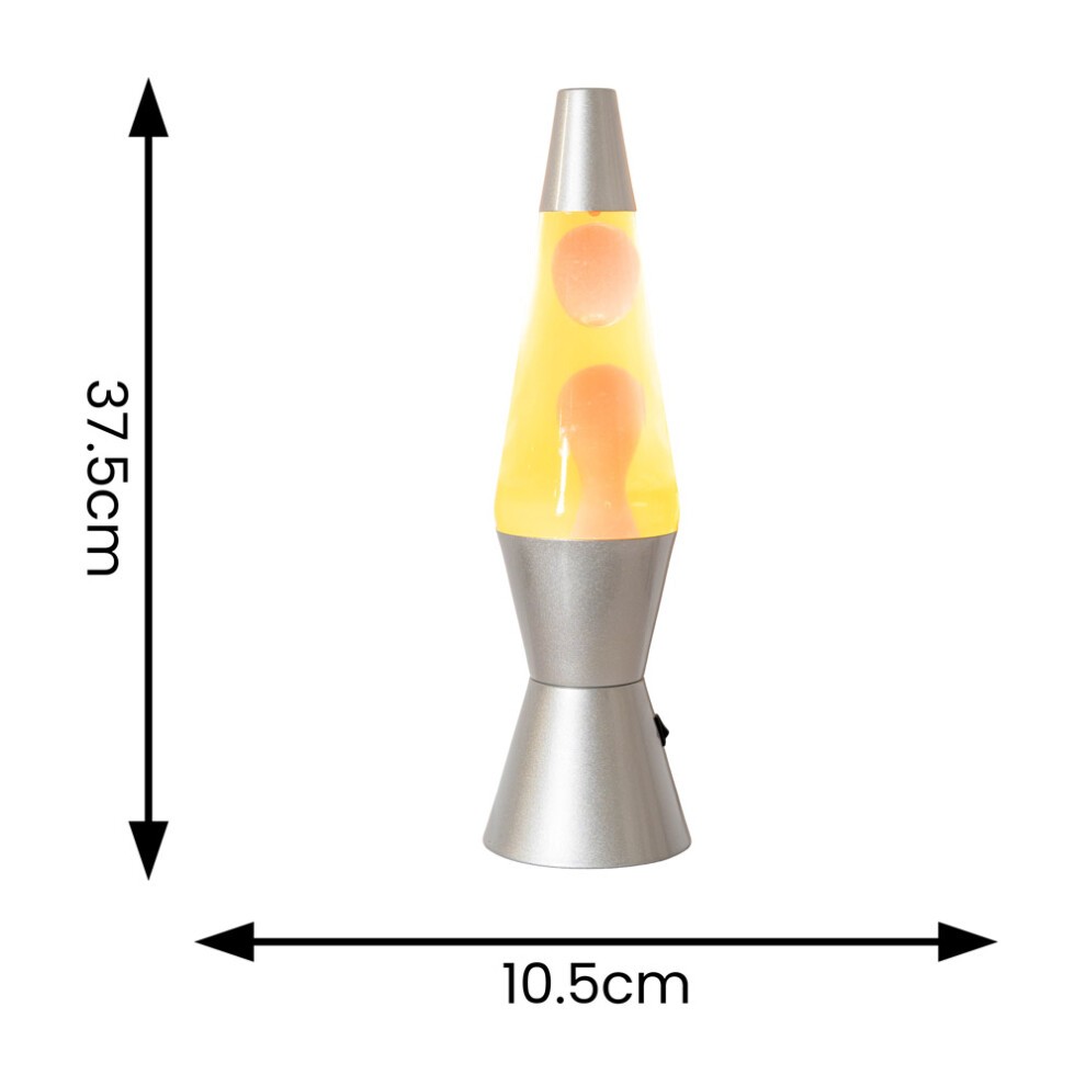 ValueLights Razzo Yellow and Red with Silver Base Retro Lava LED Table Lamp - image 4