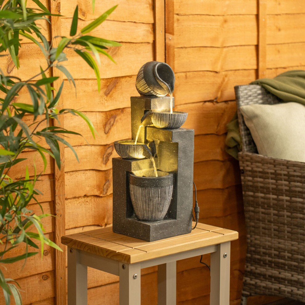 ValueLights Stacking Pots Fountain Solar Powered Water Feature - image 4