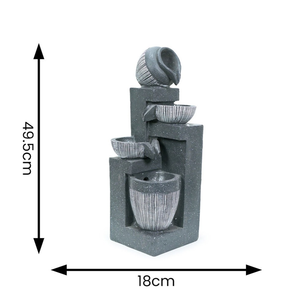 ValueLights Stacking Pots Fountain Solar Powered Water Feature - image 5