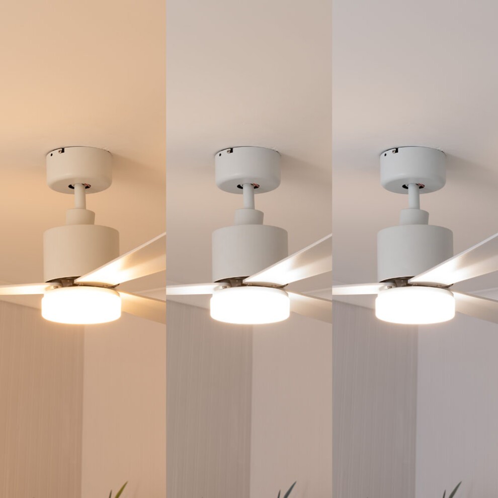 ValueLights White 52 inch Integrated LED Ceiling Fan with Remote Control - image 2
