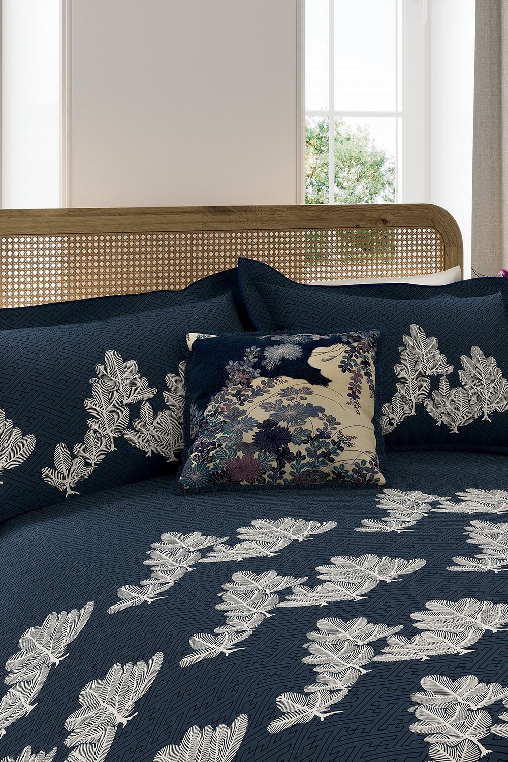 V&A Kyoto Garden Indigo Cushion 45 x 45cm - image 4