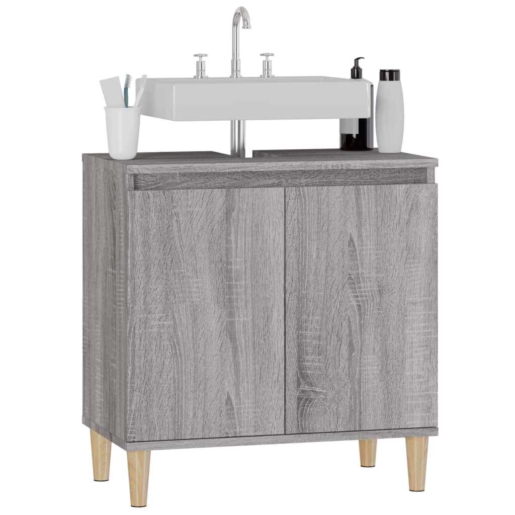 vidaXL 2 Door Grey Sonoma Bathroom Sink Cabinet - image 4