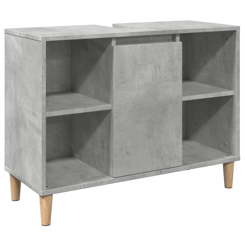 vidaXL Single Door 4 Shelf Grey Bathroom Cabinet - image 2