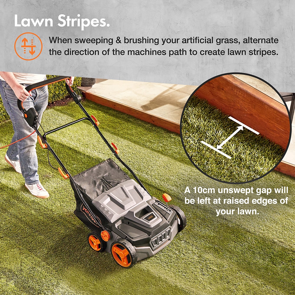 VonHaus 1800W Artificial Grass Sweeper - image 2