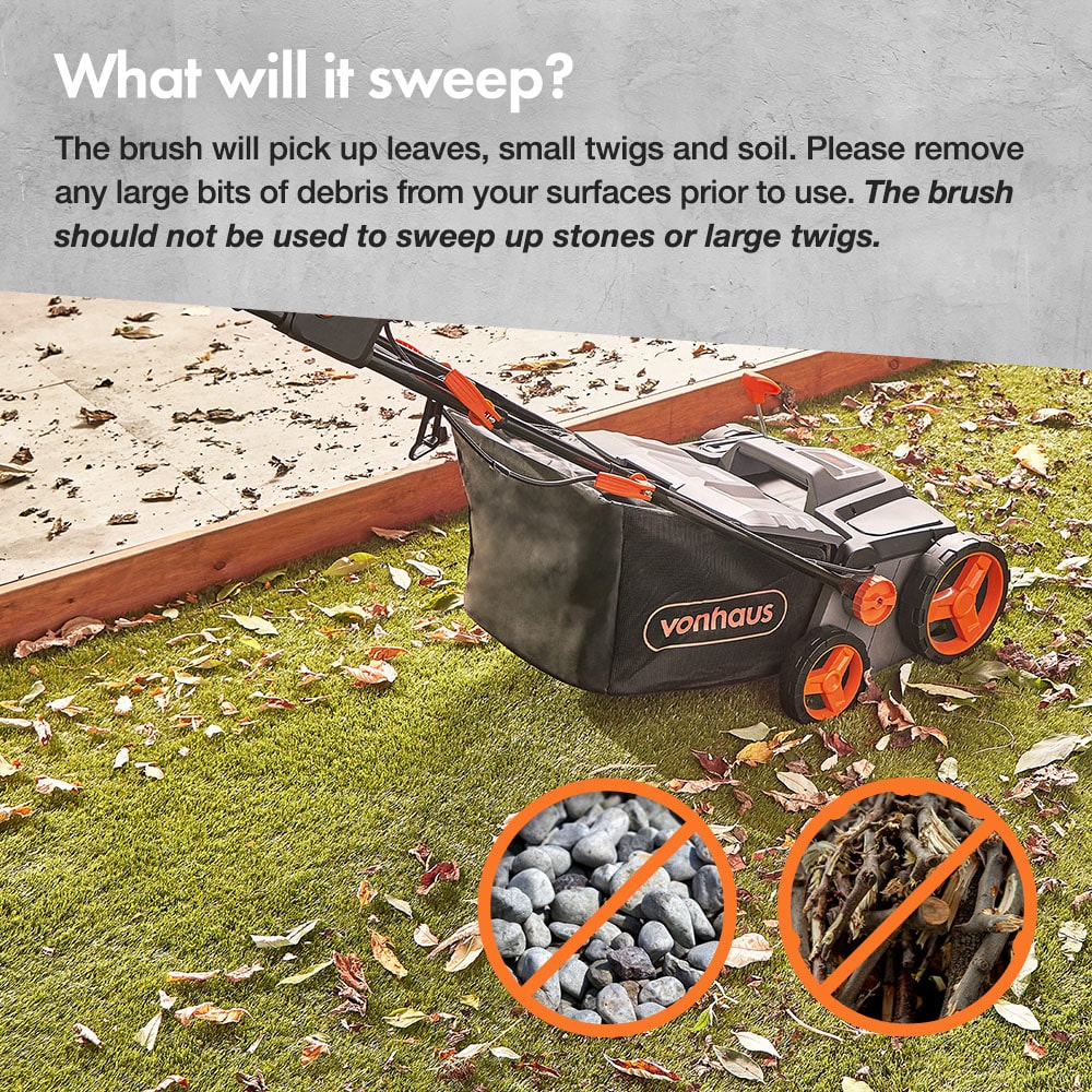 VonHaus 1800W Artificial Grass Sweeper - image 3
