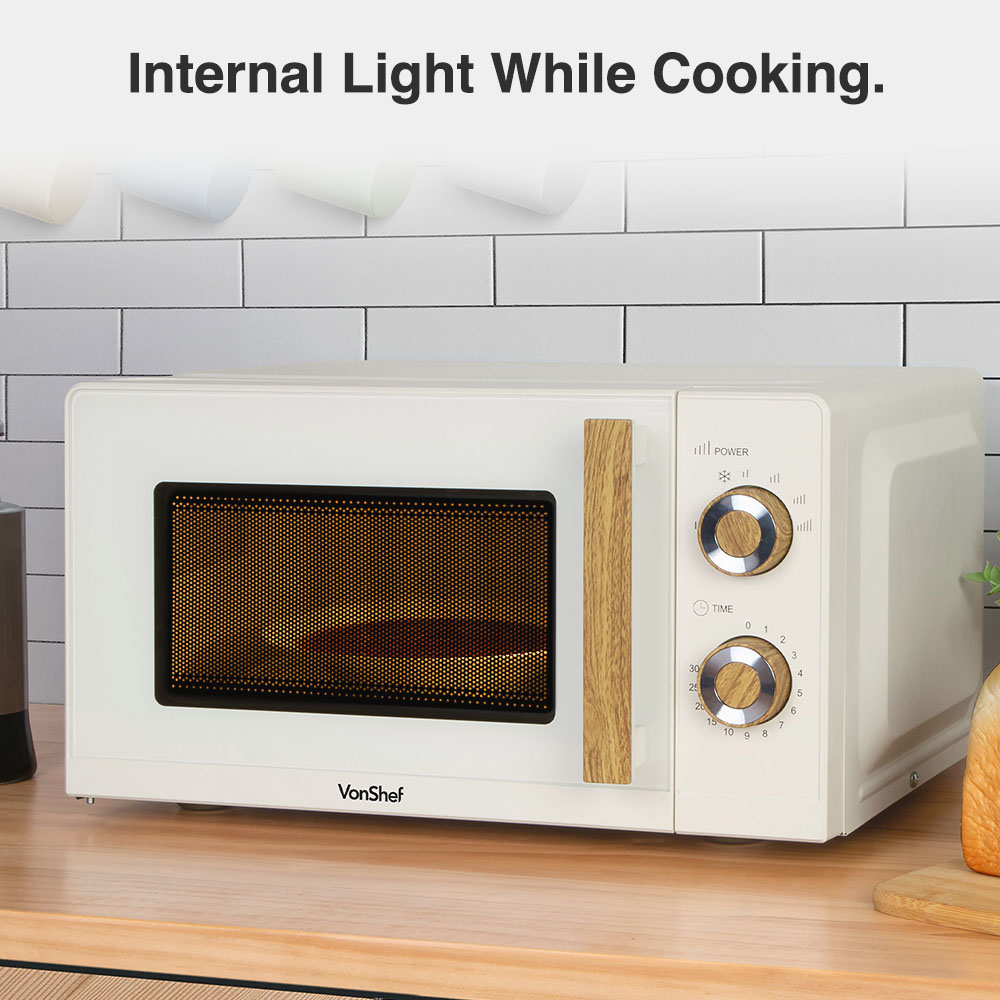 Vonhaus Cream 20L Compact Solo Microwave 700W - image 2