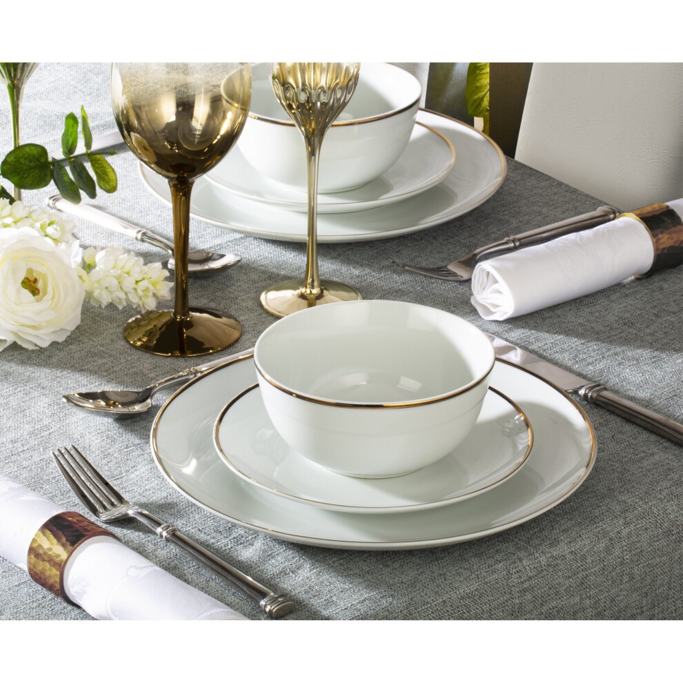 Waterside Gold Line Porcelain Dinner Set 12 Piece - image 3