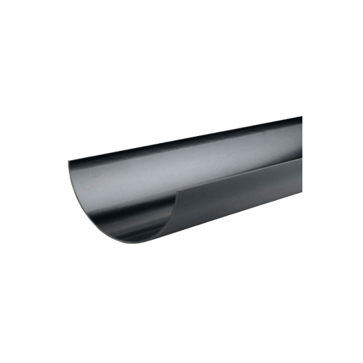 Wavin Osma RoofLine gutter in black, 150mm wide and 4m long, featuring a smooth, durable plastic design ideal for efficient rainwater drainage.