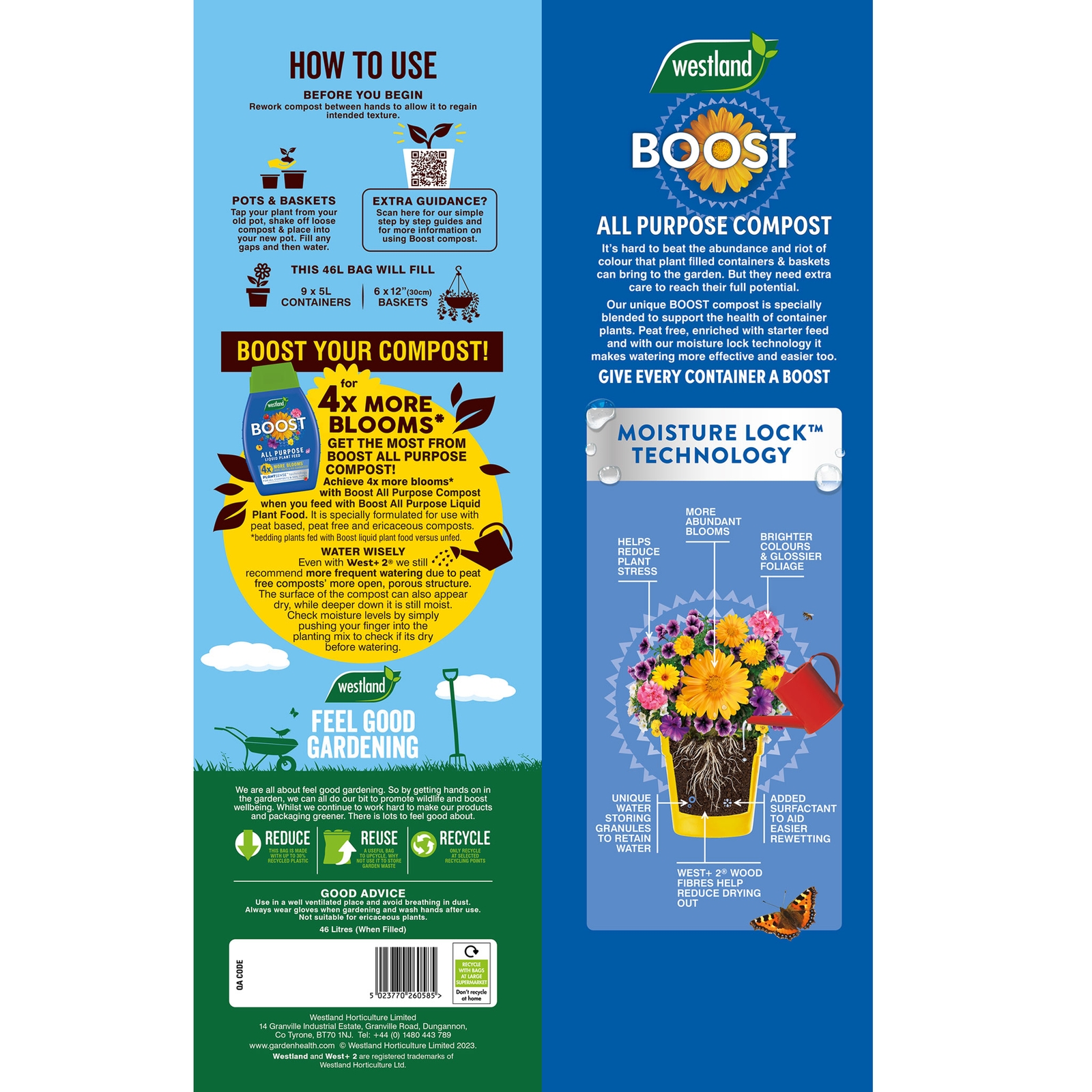 Westland Boost Peat Free Compost Blue 46l - image 2