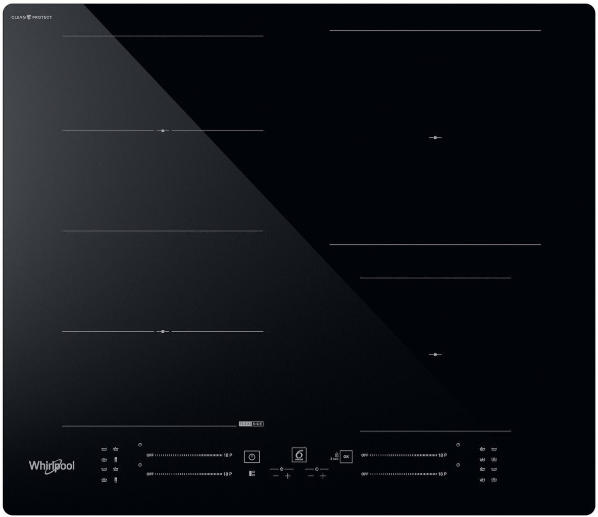 Whirlpool WFS3660CPNE CleanProtect Black 60cm Induction Hob - image 2