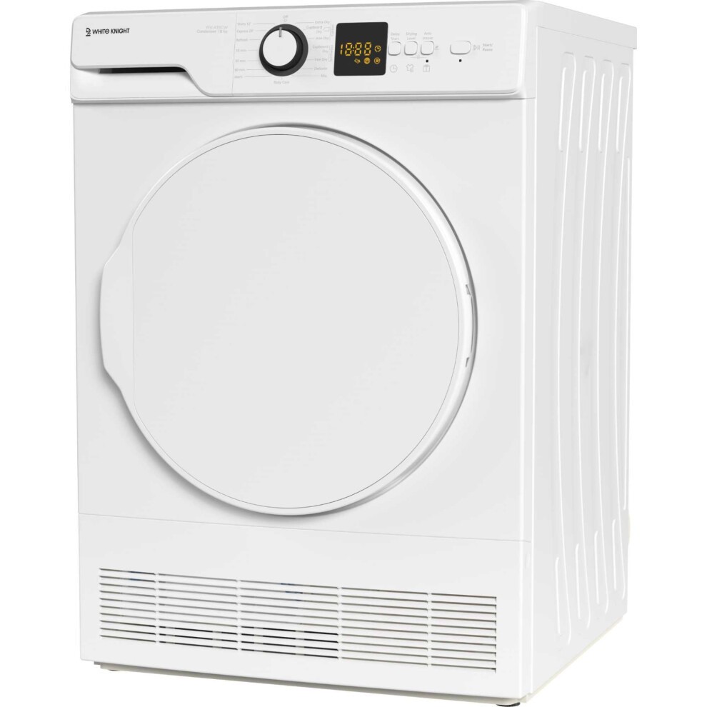 White Knight AT8CW 8KG B Rated Condenser White Freestanding Tumble Dryer - image 2
