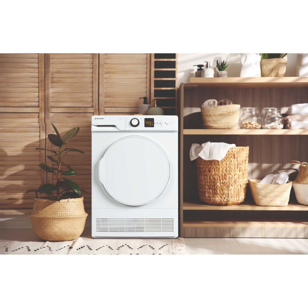White Knight AT8CW 8KG B Rated Condenser White Freestanding Tumble Dryer - image 5