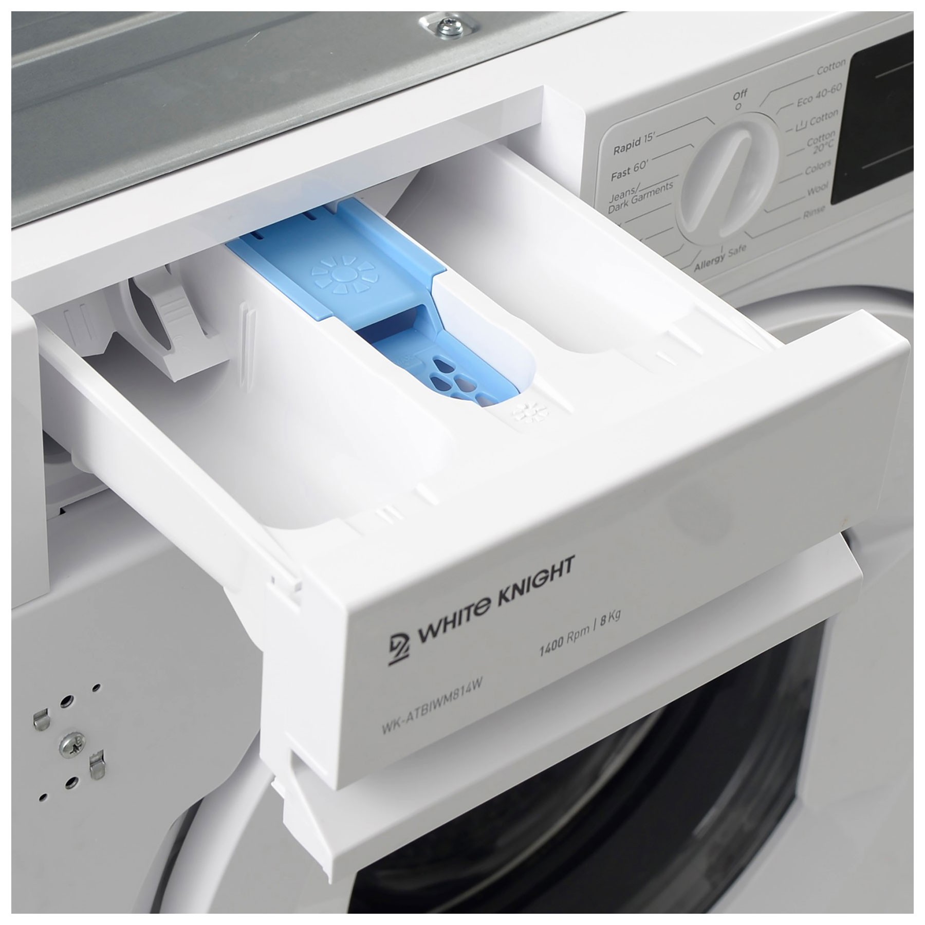 White Knight ATBIWM814W 8KG 1400RPM Built in White Washing Machine - image 3